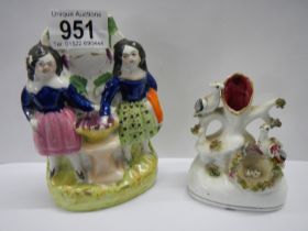 Two 19th century Staffordshire figures.