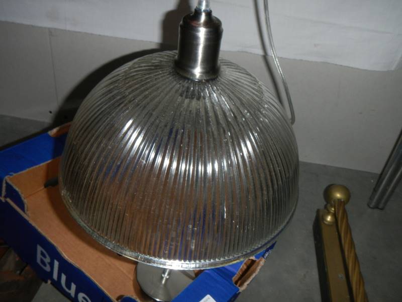 A glass deco style ceiling light, COLLECT ONLY. - Image 2 of 2