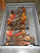 A good lot of wood working planes.