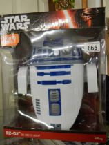 A boxed R2-D2 3D deco light, sealed in box.