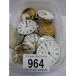 A quantity of old pocket watch movements for spare or repair.