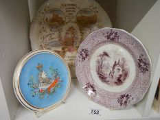 A Victoria 1897 Diamond Jubilee Empress of India cake plate and two others.