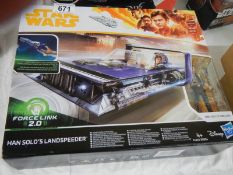 A boxed Star Wars Han Solo's Landspeeder (sealed in box).