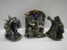 Three cast WAPW magical figurines including The Dragon of Light.
