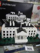 A Lego architecture 21006 'The White House' built, looks complete