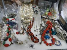 A good lot of costume jewellery.