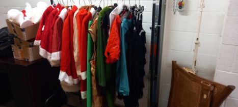 A good lot of fancy dress costumes including many Christmas related costumes and items COLLECT ONLY