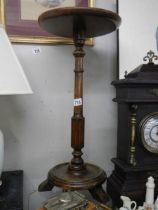 A 19/20th century oak torchere/wine table, COLLECT ONLY