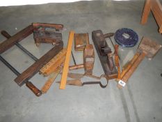 A large lot of wood working tools.