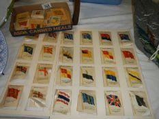 A quantity of Kensitas silk cigarette cards of flags etc.,
