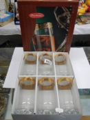A boxed set of 6 Hi-Ball glasses from the Versailles gold collection, COLLECT ONLY