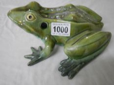 A 20th century studio pottery frog,