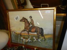 A framed and glazed watercolour signed Jayne Bowen, 1980. COLLECT ONLY