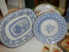 Three antique plates.