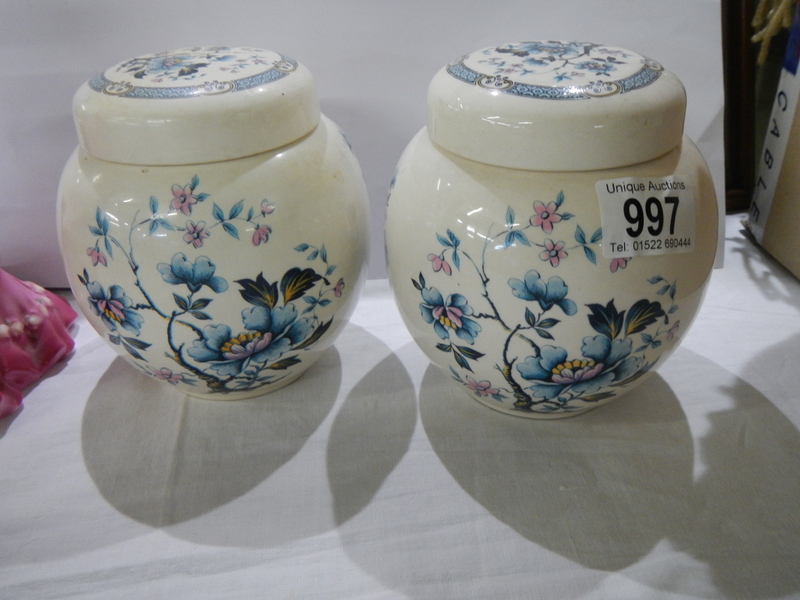 A pair of Sadler ginger jars.