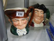 Two Royal Doulton character jugs, Mine Host D6468 and Old Charley D5420
