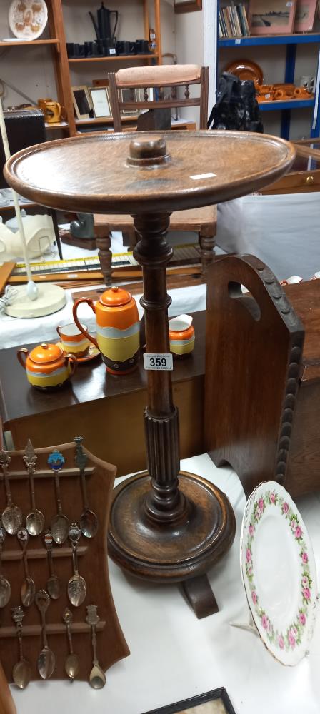 An Edwardian oak torchiere/wine table COLLECT ONLY