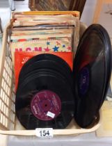 A quantity of 45 rpm records and 78 rpm records (some missing sleeves) COLLECT ONLY