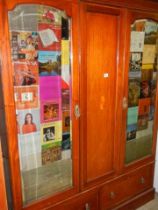 A Victorian mahogany combination wardrobe, COLLECT ONLY.