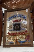 A vintage Chivas Regal whisky advertising mirror COLLECT ONLY