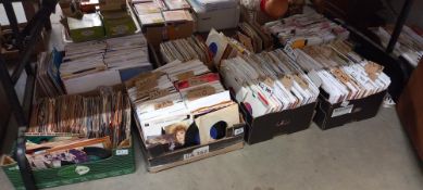 9 boxes of 45's single records COLLECT ONLY