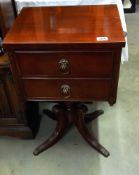 A vintage mahogany 2 drawer sofa chest 45cm x 37cm x height 69cm COLLECT ONLY