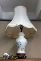A pottery table lamp, possibly Aynsley COLLECT ONLY