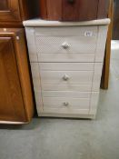 A three drawer bedside chest, COLLECT ONLY.