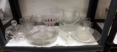 A good lot of glassware including ship in bottle