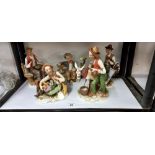 5 Capodimonte style figures COLLECT ONLY