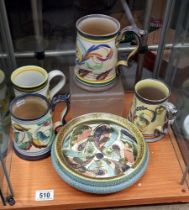 A collection of Denby pottery