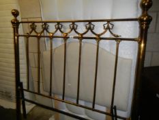 A solid brass 4'6" headboard, COLLECT ONLY.