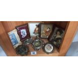 A quantity of miniature pictures etc including Laughing Cavalier