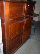 A Victorian mahogany 'Butler's' cupboard, COLLECT ONLY.