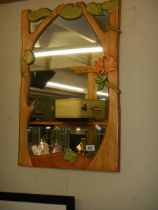 A good quality mirror in carved wood frame, COLLECT ONLY.
