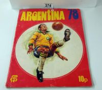 A part filled Argentina '78 football album (approximately 70 stickers)