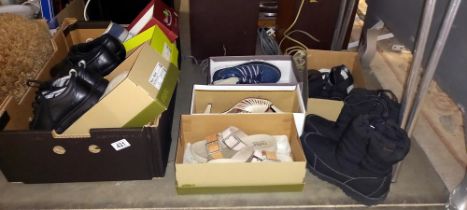 A quantity of ladies shoes 10 pairs and 1 pair of boots, sizes 4, 4 and a half and 5