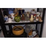 A good lot of kitchenalia on 2 shelves including baking trays etc COLLECT ONLY