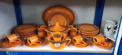 A 1970's Portmeirion Greek Key dinner set COLLECT ONLY