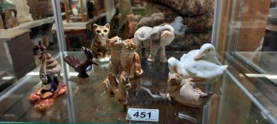 A mixed lot of animal figures including Nao