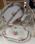 2 Spode plates/dishes and a meat platter and gravy/sauce vessel on saucer