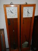 Two old industrial time clocks, COLLECT ONLY.