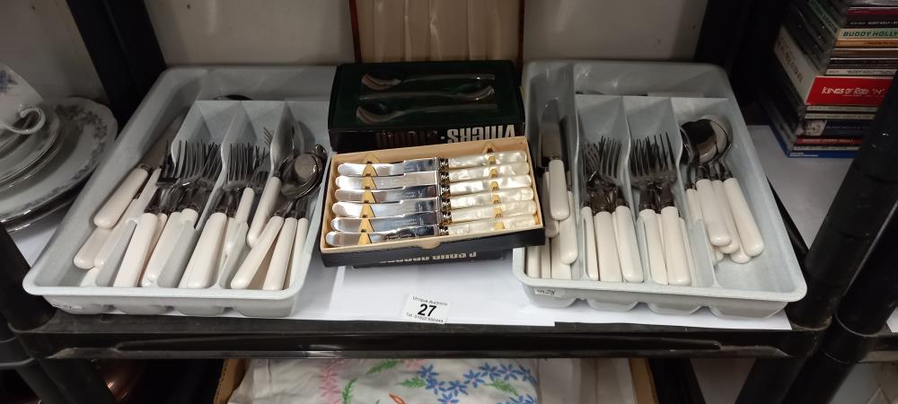 A good lot of cutlery including boxed items