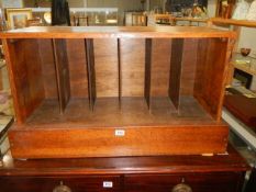 A 20th century oak record cabinet, COLLECT ONLY.