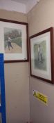2 framed and glazed golfing prints by AB Frost 46cm x 55cm COLLECT ONLY