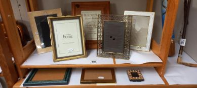 A selection of photograph frames