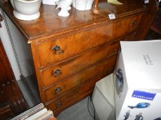A Mid-20th century four drawer chest, a/f. COLLECT ONLY.