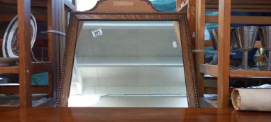 A vintage wooden framed mirror COLLECT ONLY