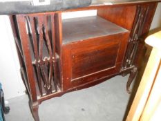 A Victorian mahogany music cabinet, COLLECT ONLY.