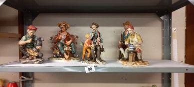5 Capodimonte style figures COLLECT ONLY